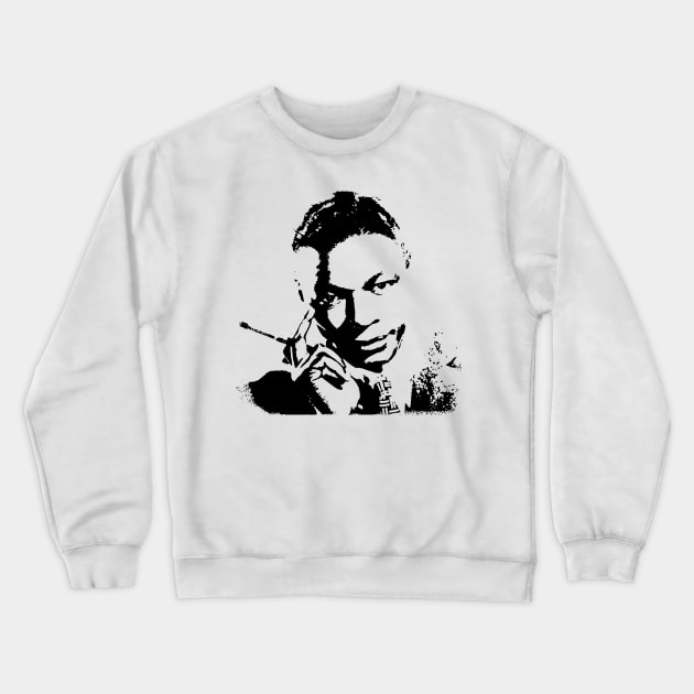 Nat King Cole pop art portrait Crewneck Sweatshirt by phatvo